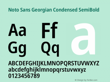 Noto Sans Georgian Condensed SemiBold Version 2.005图片样张