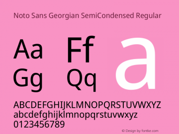 Noto Sans Georgian SemiCondensed Regular Version 2.005图片样张