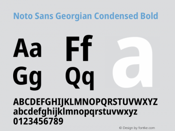 Noto Sans Georgian Condensed Bold Version 2.005图片样张