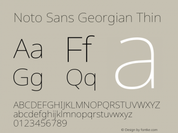 Noto Sans Georgian Thin Version 2.005图片样张