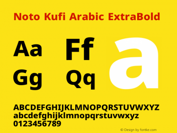 Noto Kufi Arabic ExtraBold Version 2.109图片样张