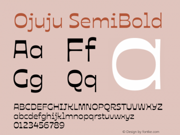 Ojuju SemiBold Version 1.000图片样张