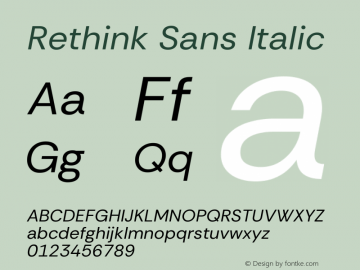 Rethink Sans Italic Version 1.001图片样张