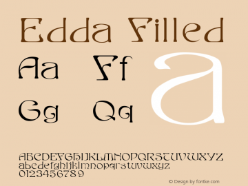 Edda Filled Macromedia Fontographer 4.1.4 9/5/98 Font Sample