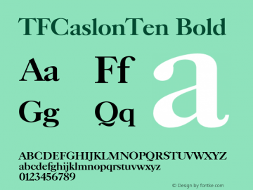 TFCaslonTen Bold 001.000 Font Sample