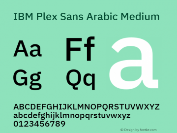 IBM Plex Sans Arabic Medium Version 1.1图片样张