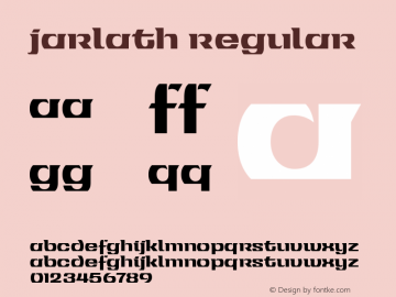 Jarlath-Regular Version 0.973;FEAKit 1.0图片样张