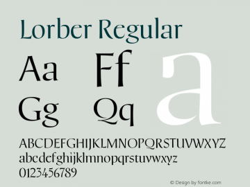 Lorber-Regular Version 0.140;FEAKit 1.0图片样张