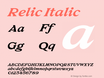 Relic-Demotic Version 1.001;Glyphs 3.2 (3192)图片样张