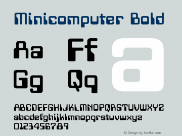 Minicomputer-Bold Version 1.00图片样张