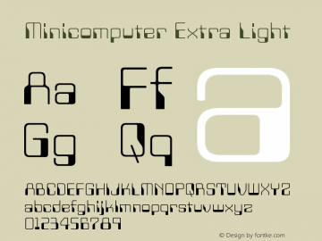 Minicomputer-ExtraLight Version 1.00图片样张