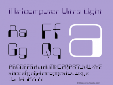 Minicomputer-UltraLight Version 1.00图片样张