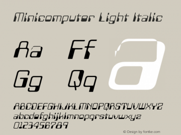 Minicomputer-LightItalic Version 1.00图片样张