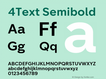 4Text Semibold Version 1.000图片样张