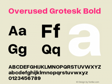 Overused Grotesk Bold Version 0.002图片样张