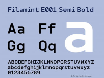 FilamintE001-SemiBold Version 1.000图片样张