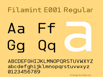 FilamintE001-Regular Version 1.000图片样张