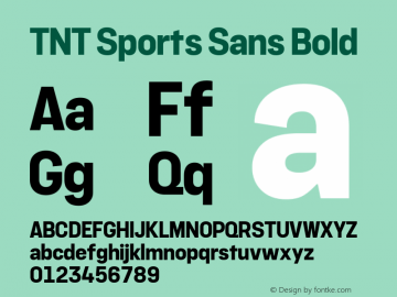 TNT Sports Sans Bold Version 2.000图片样张