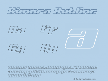 Kimura Outline Version 1.002;Fontself Maker 3.5.8图片样张