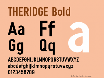 THERIDGE Bold Version 1.006;Fontself Maker 3.5.2图片样张