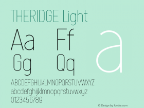 THERIDGE Light Version 1.005;Fontself Maker 3.5.2图片样张