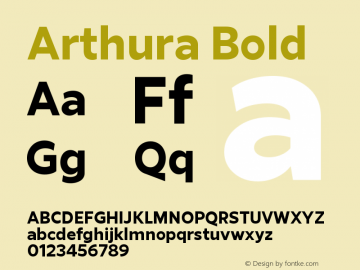 Arthura-Bold Version 1.000图片样张