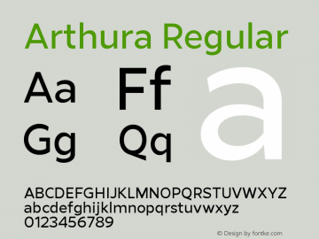 Arthura-Regular Version 1.000图片样张