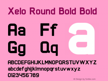 XeloRoundBold-Bold Version 1.000图片样张