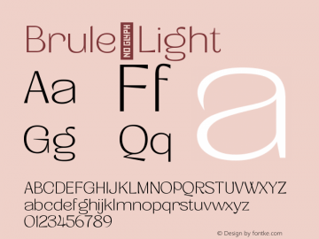 Brule Light Version 1.000;hotconv 1.0.109;makeotfexe 2.5.65596图片样张
