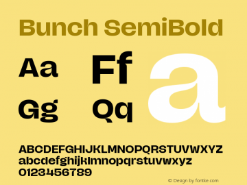 Bunch SemiBold Version 1.020;Glyphs 3.1.2 (3151)图片样张