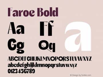 Faroe Bold Version 1.000;Glyphs 3.1.2 (3151)图片样张