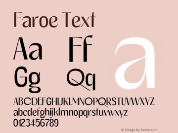 Faroe Text Version 1.000;Glyphs 3.1.2 (3151)图片样张