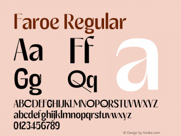 Faroe Regular Version 1.000;Glyphs 3.1.2 (3151)图片样张