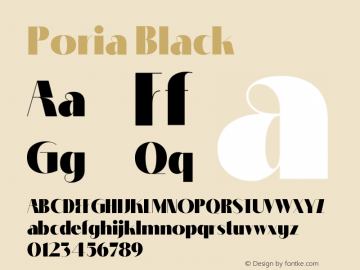 Poria Black Version 1.000;hotconv 1.0.109;makeotfexe 2.5.65596图片样张