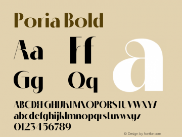 Poria Bold Version 1.000;hotconv 1.0.109;makeotfexe 2.5.65596图片样张