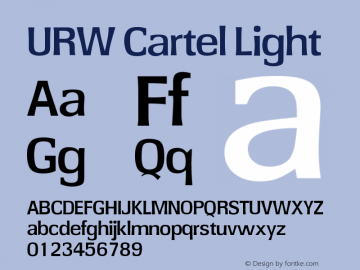 URWCartel-Light Version 1.00图片样张