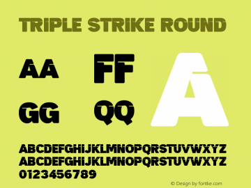 TripleStrike-Round Version 1.001;Fontself Maker 3.5.4图片样张