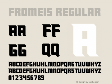 Fromeis-Regular Version 1.001;Fontself Maker 3.5.4图片样张