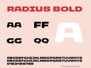 Radius-Bold Version 1.000;FEAKit 1.0图片样张