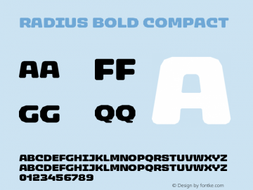 Radius-BoldCompact Version 1.000;FEAKit 1.0图片样张