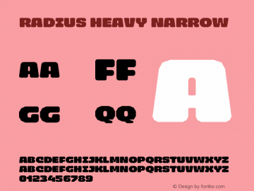 Radius-HeavyNarrow Version 1.000;FEAKit 1.0图片样张