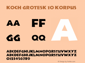 KochGrotesk-10Korpus Version 1.0图片样张