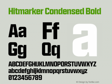 Hitmarker Condensed Bold Version 1.000图片样张