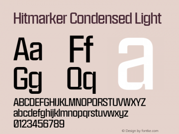 Hitmarker Condensed Light Version 1.000图片样张