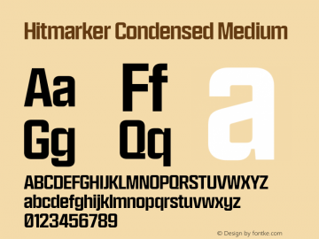 Hitmarker Condensed Medium Version 1.000图片样张