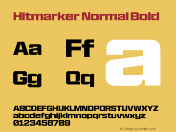 Hitmarker Normal Bold Version 1.000图片样张
