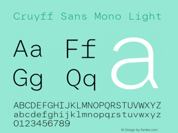 Cruyff Sans Mono Light Version 1.000图片样张