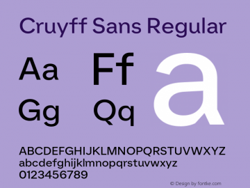 Cruyff Sans Regular Version 1.000图片样张