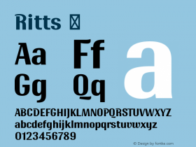 ☞Ritts Version 2.001;com.myfonts.easy.eurotypo.ritts.regular.wfkit2.version.4hqV图片样张