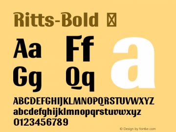☞Ritts-Bold Version 1.001;com.myfonts.easy.eurotypo.ritts.bold.wfkit2.version.4hqS图片样张